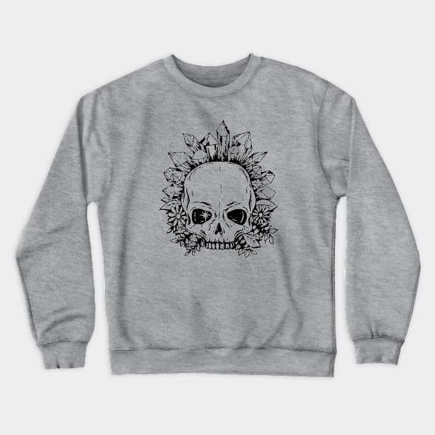 Crystal Skull Crewneck Sweatshirt by SommersethArt